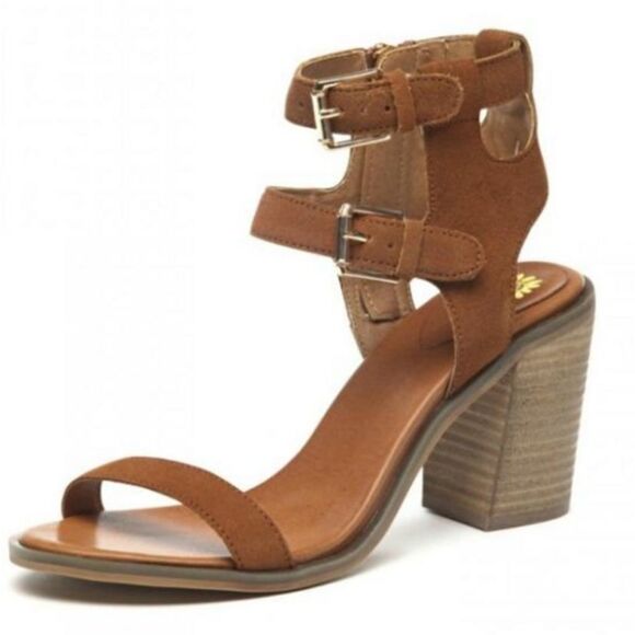 Yellow Box Shoes - Yellow Box Britt Leather Upper Buckle Shoes